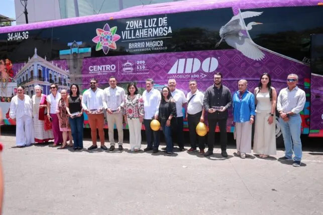 Anuncian tercera etapa de pintura y restauración en la Zona Luz de Villahermosa
