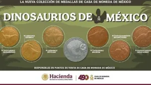 Dinosaurios mexicanos protagonizan nueva colección de la Casa de Moneda