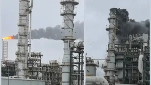 Pemex realiza simulacro de evacuación por amenaza de huracán en Dos Bocas