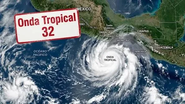 Onda tropical 32 dejará lluvias de hasta 75 milímetros en Tabasco