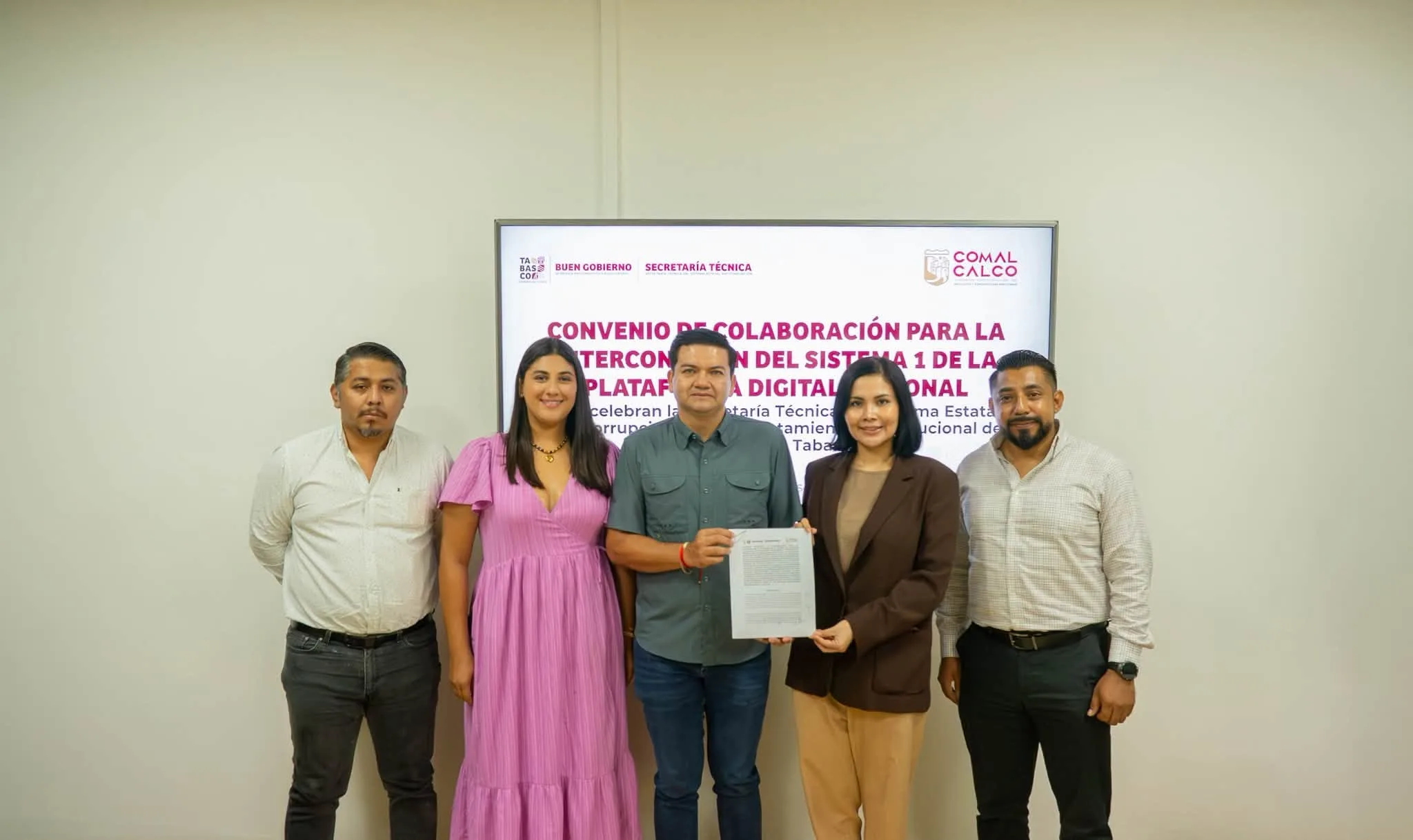 Firma Comalcalco Convenio con la Secretaría Técnica del Sistema Estatal Anticorrupción