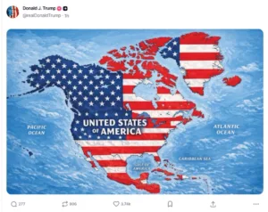 Trump insiste con mapas que llaman “Nueva América” a Nuevo México
