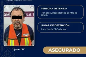 Detienen a presunto narcomenudista durante operativo en Nacajuca