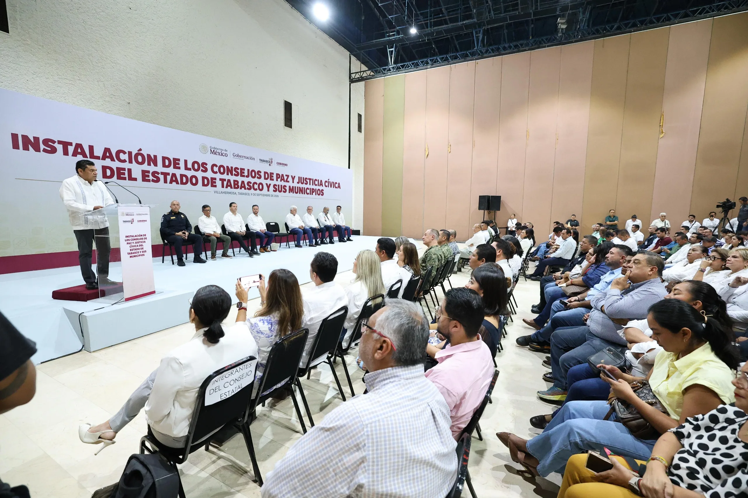 Gobierno de Tabasco instala Consejos de Paz y Justicia Cívica en los 17 municipios