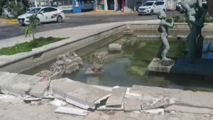 Centro presenta denuncia por daños a la fuente de Los Niños Traviesos