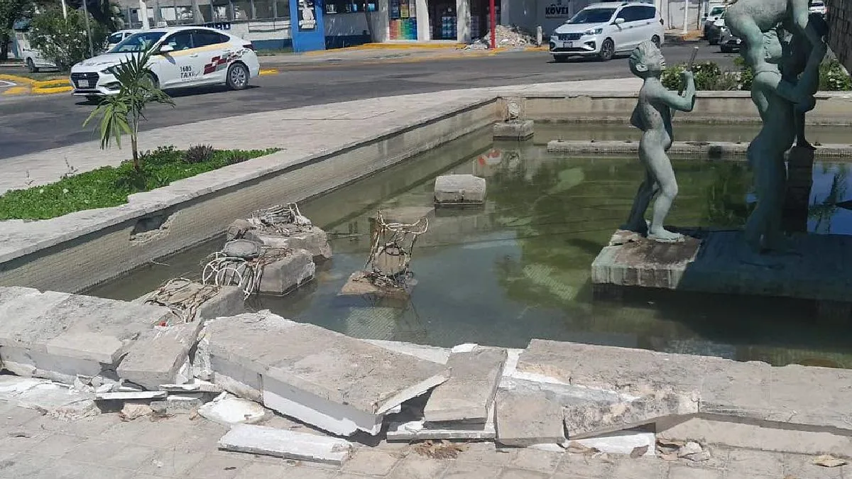 Centro presenta denuncia por daños a la fuente de Los Niños Traviesos