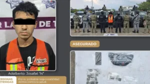 Detienen a hombre con envoltorios de presunta droga en Centro