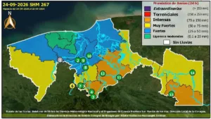 Macuspana, Tacotalpa y Tenosique, entre las zonas con mayor potencial de lluvias en Tabasco