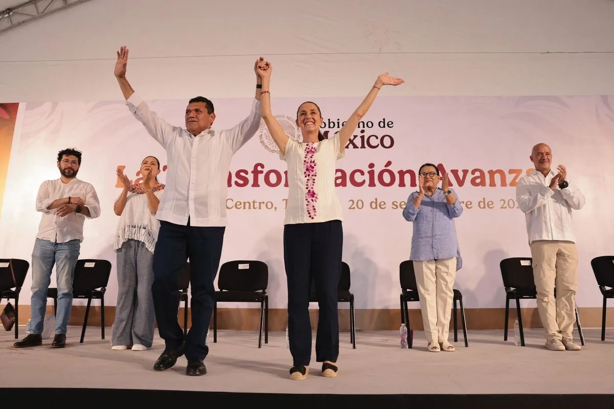 Sheinbaum llega a Tabasco para rendir cuentas y presentar avances